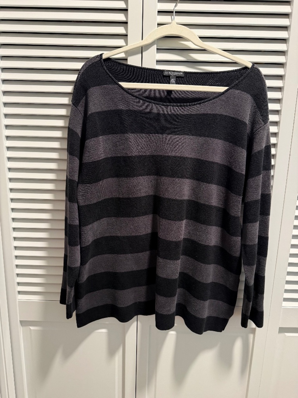 Eille Fisher Cotton Stripe Sweater 1X